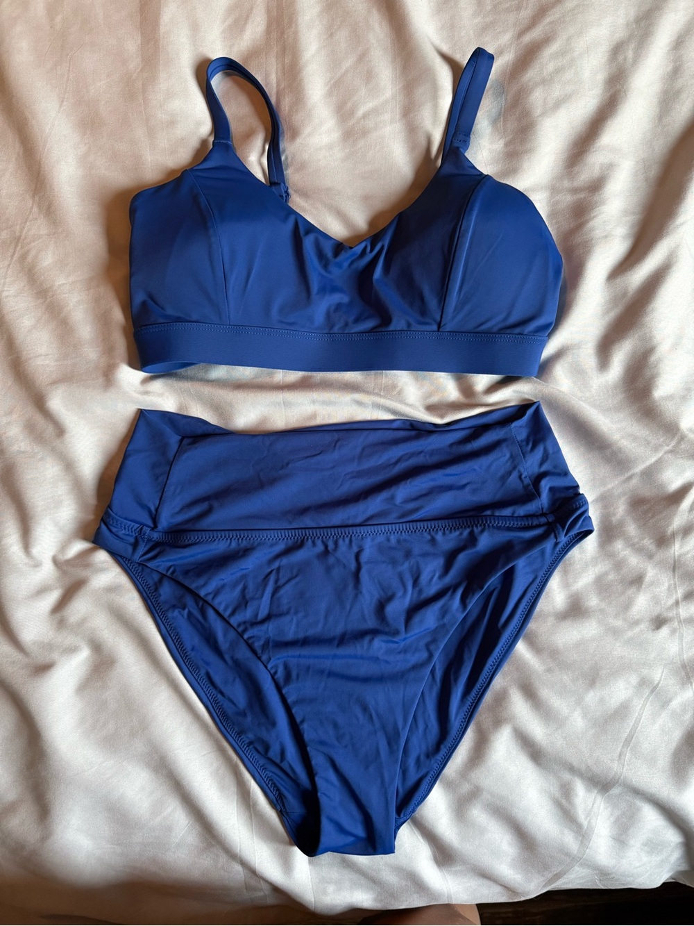 knix Royal Blue High-Waist Bikini Set